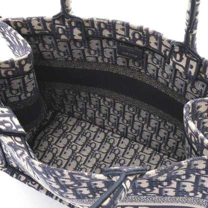 Dior Oblique Book Tote Bag Medium Navy Canvas — view 8