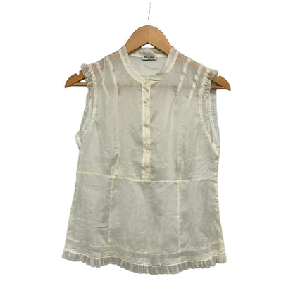 Miu Miu Short Sleeve Top Ivory