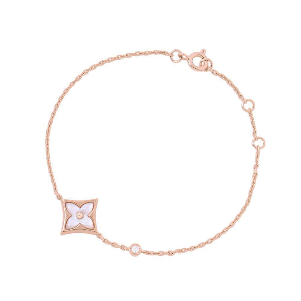 Louis Vuitton Bracelet Star Blossom BB Pink Mother of Pearl Diamond 18k Gold