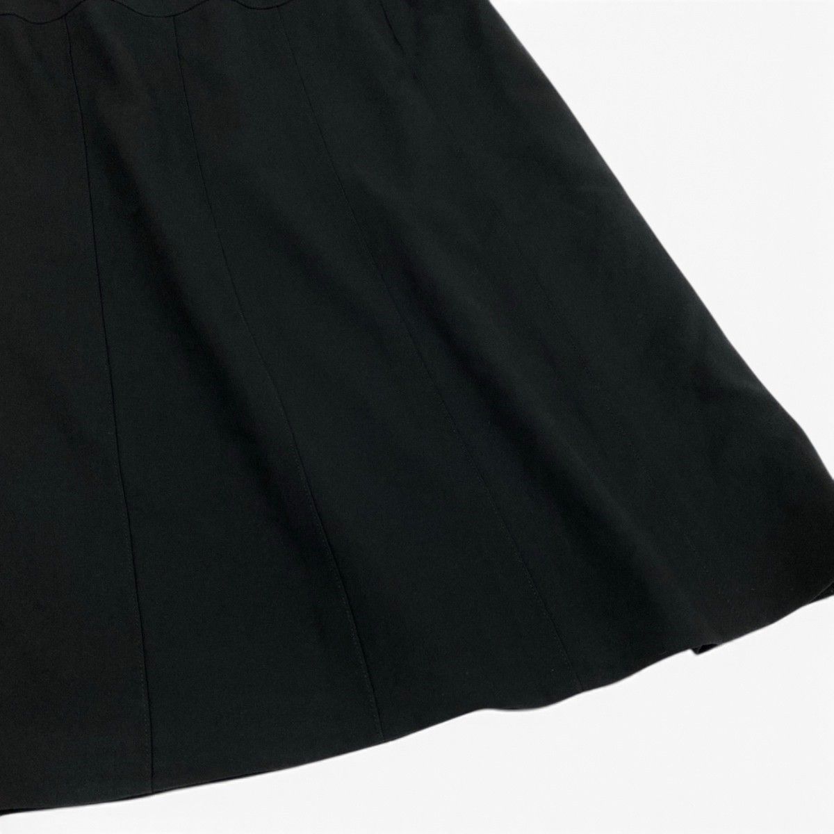 Chanel Skirt CC Logo Black Wool 42 — view 6