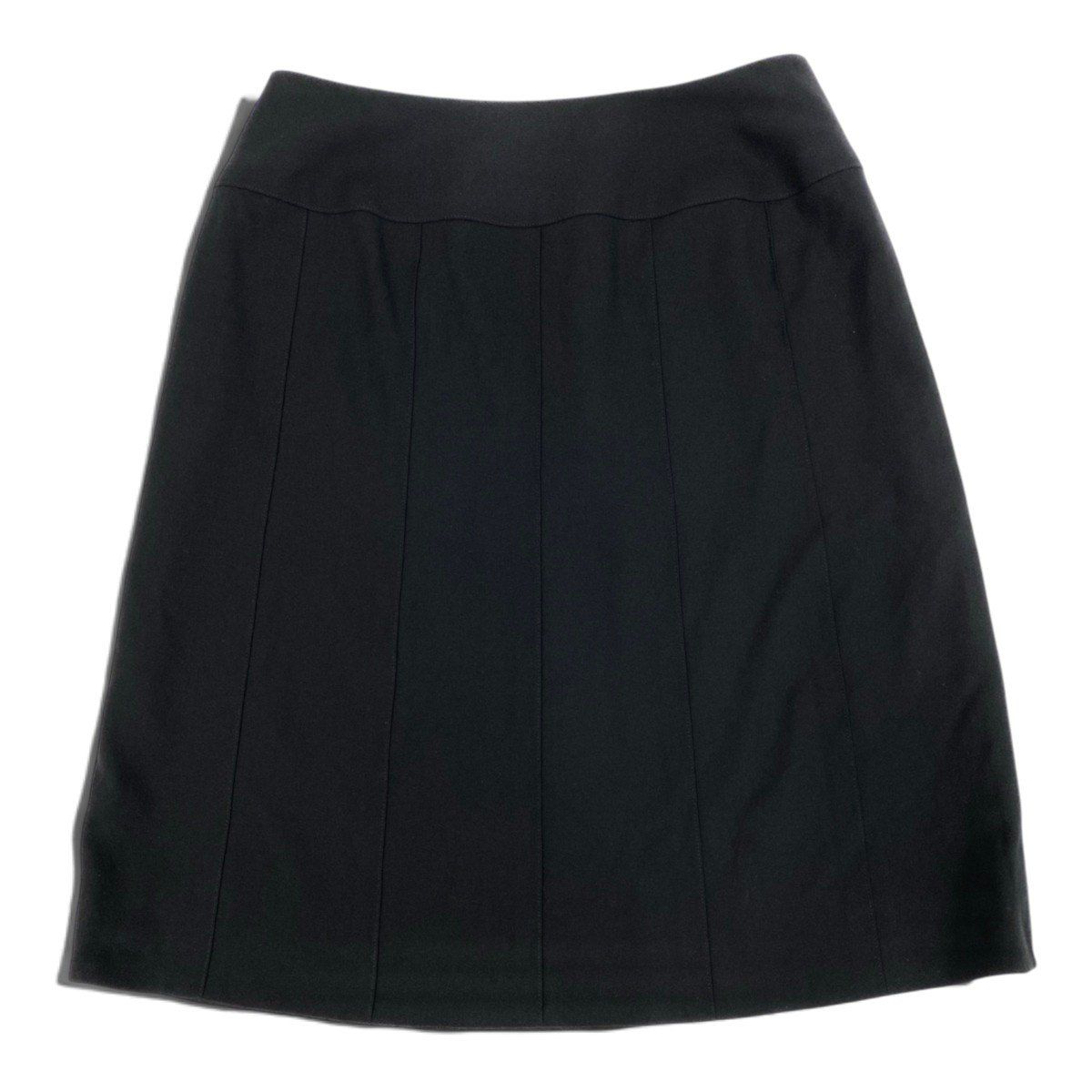 Chanel Skirt CC Logo Black Wool 42 — view 2