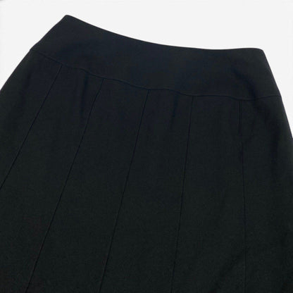 Chanel Skirt CC Logo Black Wool 42 — view 4