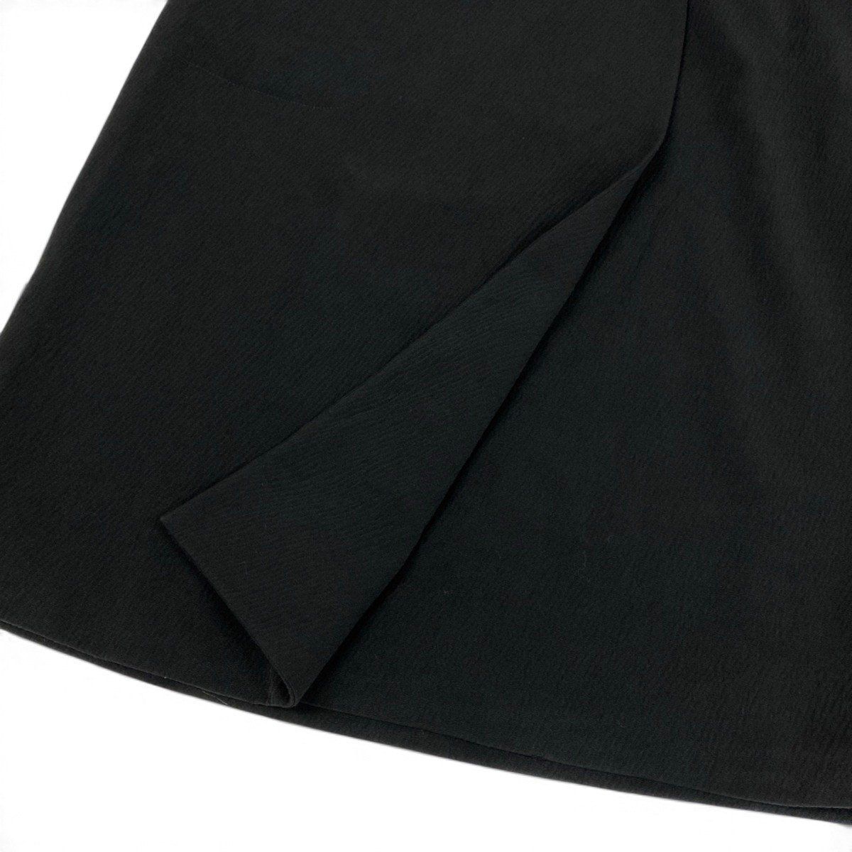 Chanel Knee Length Skirt CC Logo Black Wool 38 — view 5