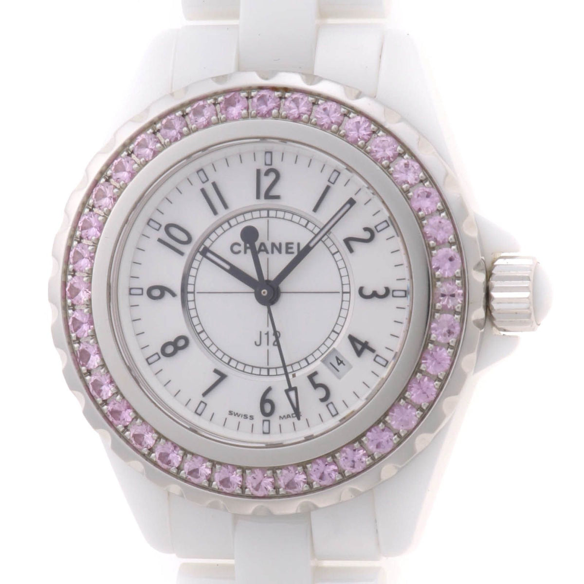 Chanel Watch Ceramic SS White Dial
