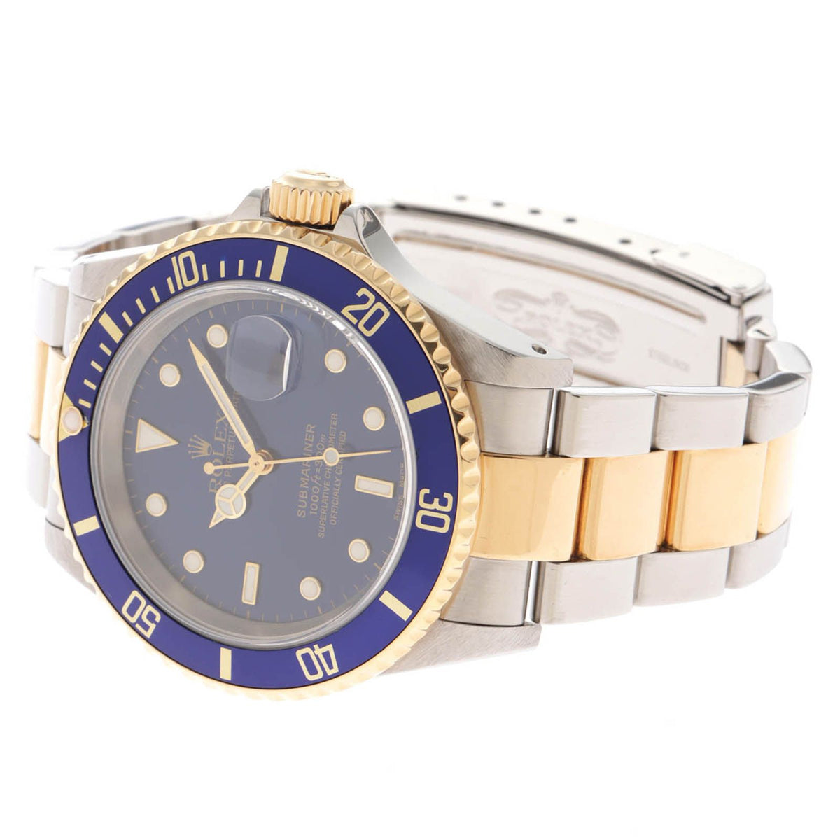 Rolex Submariner Watch 18k Yellow Gold 18k Blue Automatic — view 3