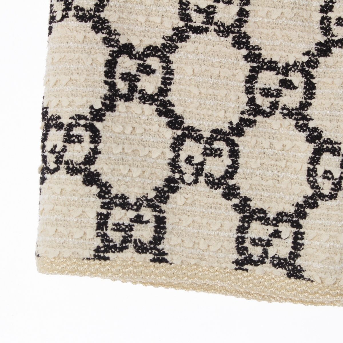 Gucci Tweed GG Jacquard Skirt White Black 36 — view 5