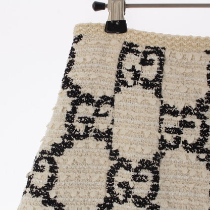 Gucci Tweed GG Jacquard Skirt White Black 36 — view 3