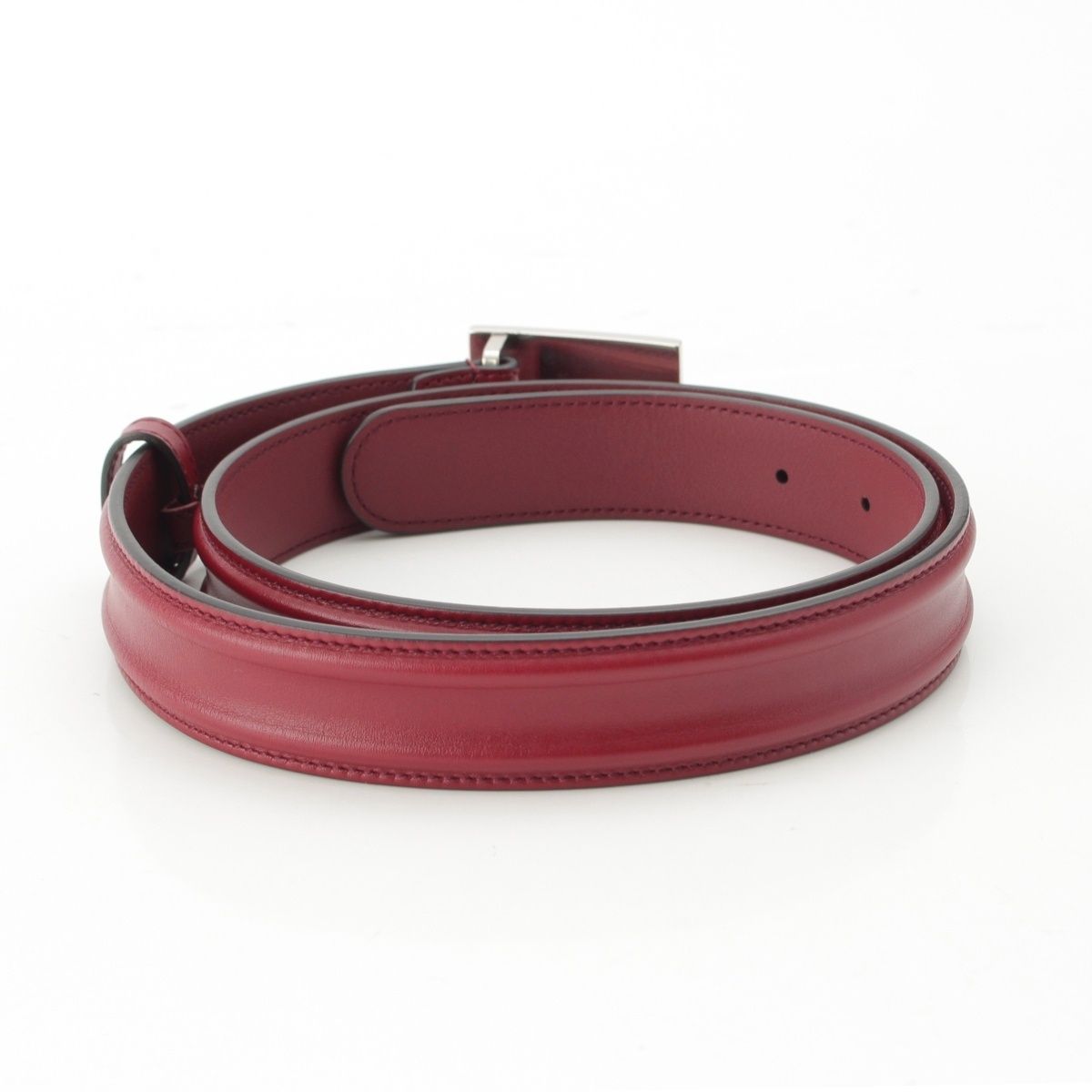 Gucci Leather G Flower Buckle Belt Bordeaux 95 — view 2