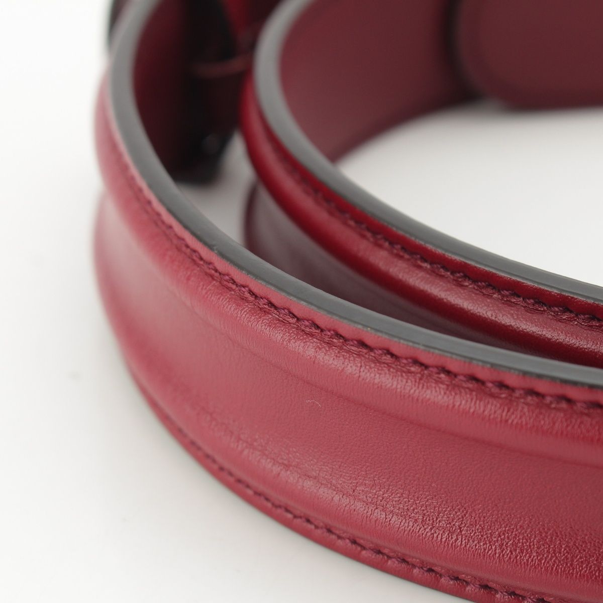 Gucci Leather G Flower Buckle Belt Bordeaux 95 — view 4