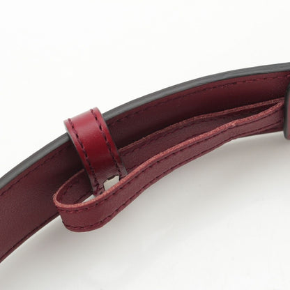 Gucci Leather G Flower Buckle Belt Bordeaux 95 — view 8