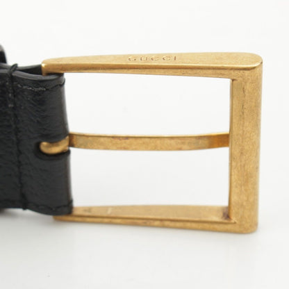 Gucci Leather Bee Star Belt Black 90/36 — view 7