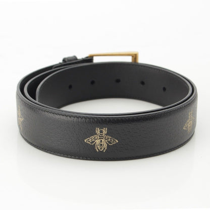 Gucci Leather Bee Star Belt Black 90/36 — view 2