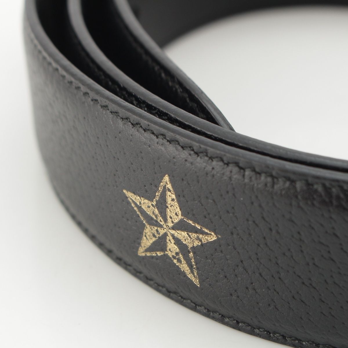 Gucci Leather Bee Star Belt Black 90/36 — view 4
