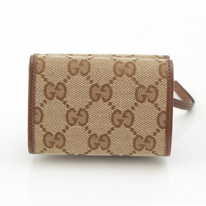Gucci Hacker Neo Classic Wallet the Canvas Leather Trifold Beige — view 2