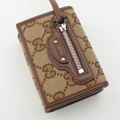 Gucci Hacker Neo Classic Wallet the Canvas Leather Trifold Beige — view 3