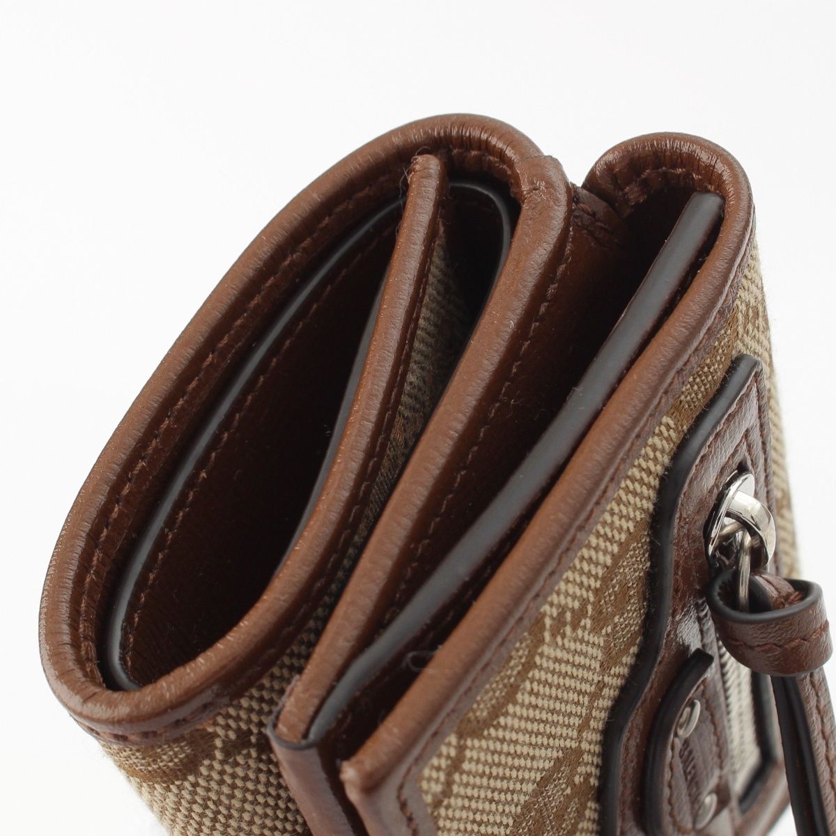 Gucci Hacker Neo Classic Wallet the Canvas Leather Trifold Beige — view 8