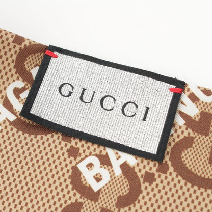 Gucci Silk the Hacker Maxi GG Neck Bow Scarf Beige — view 6