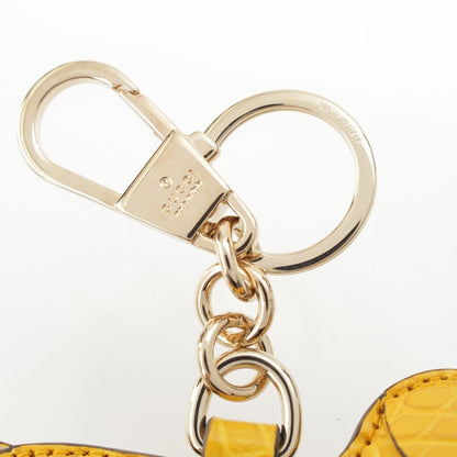 Gucci Leather Dog Shape Charm Key Holder Yellow — view 6