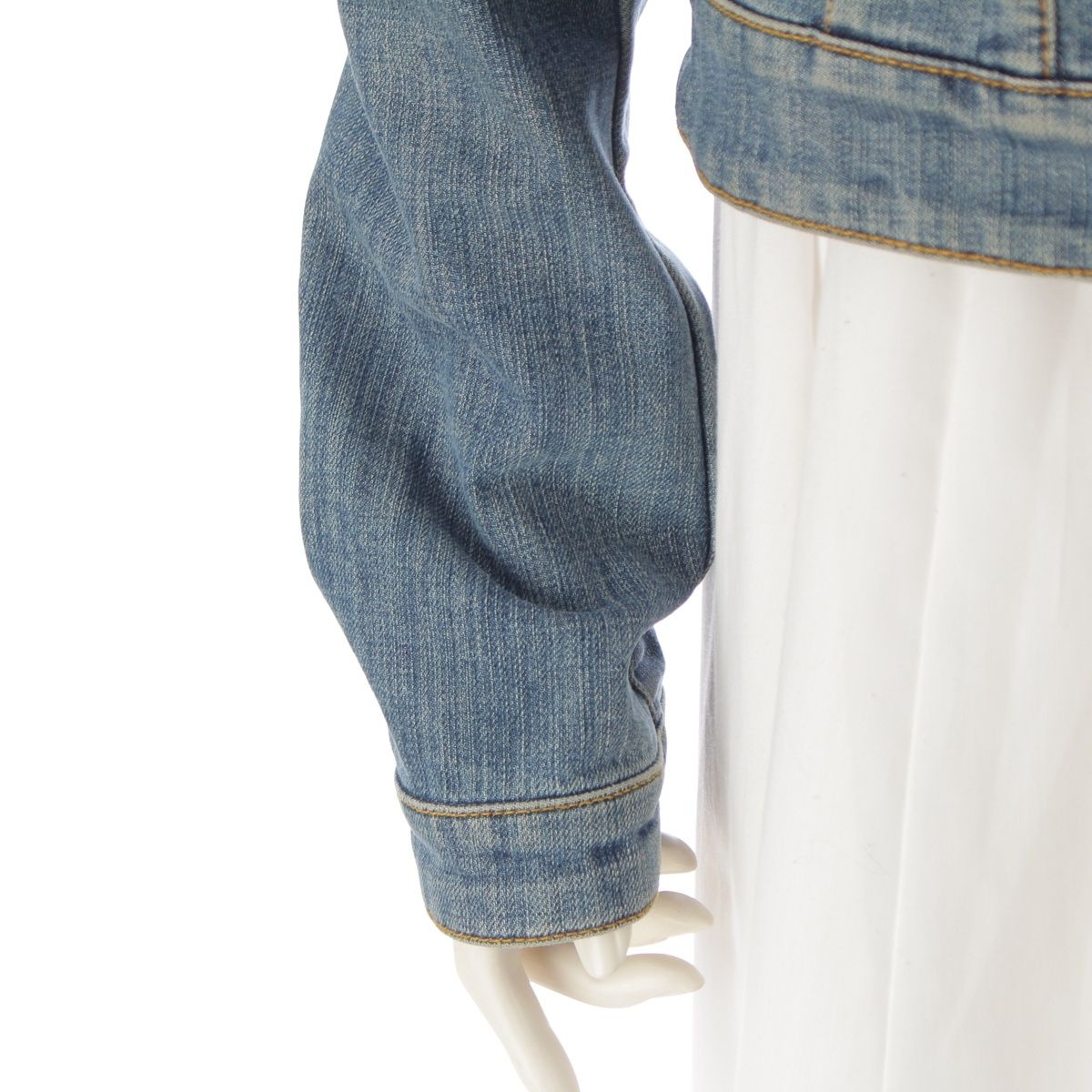 Louis Vuitton Denim Cotton Monogram Button Jacket Indigo 42 — view 6
