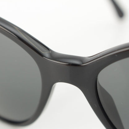 Chanel Acetate CC Logo Chain Detail Sunglasses Black Eyewear — view 8