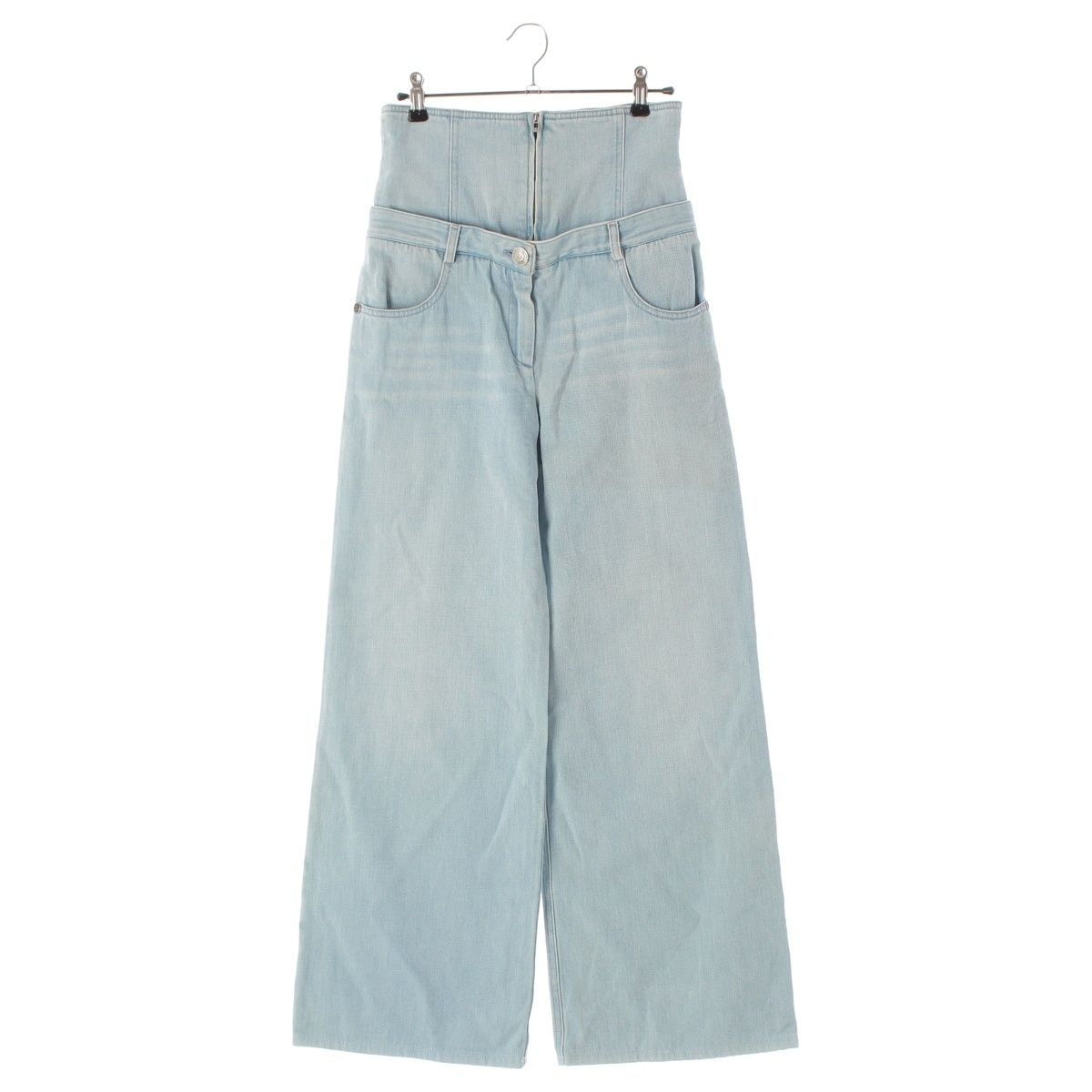 Chanel Logo Highway Baggy Denim Pants Blue 34