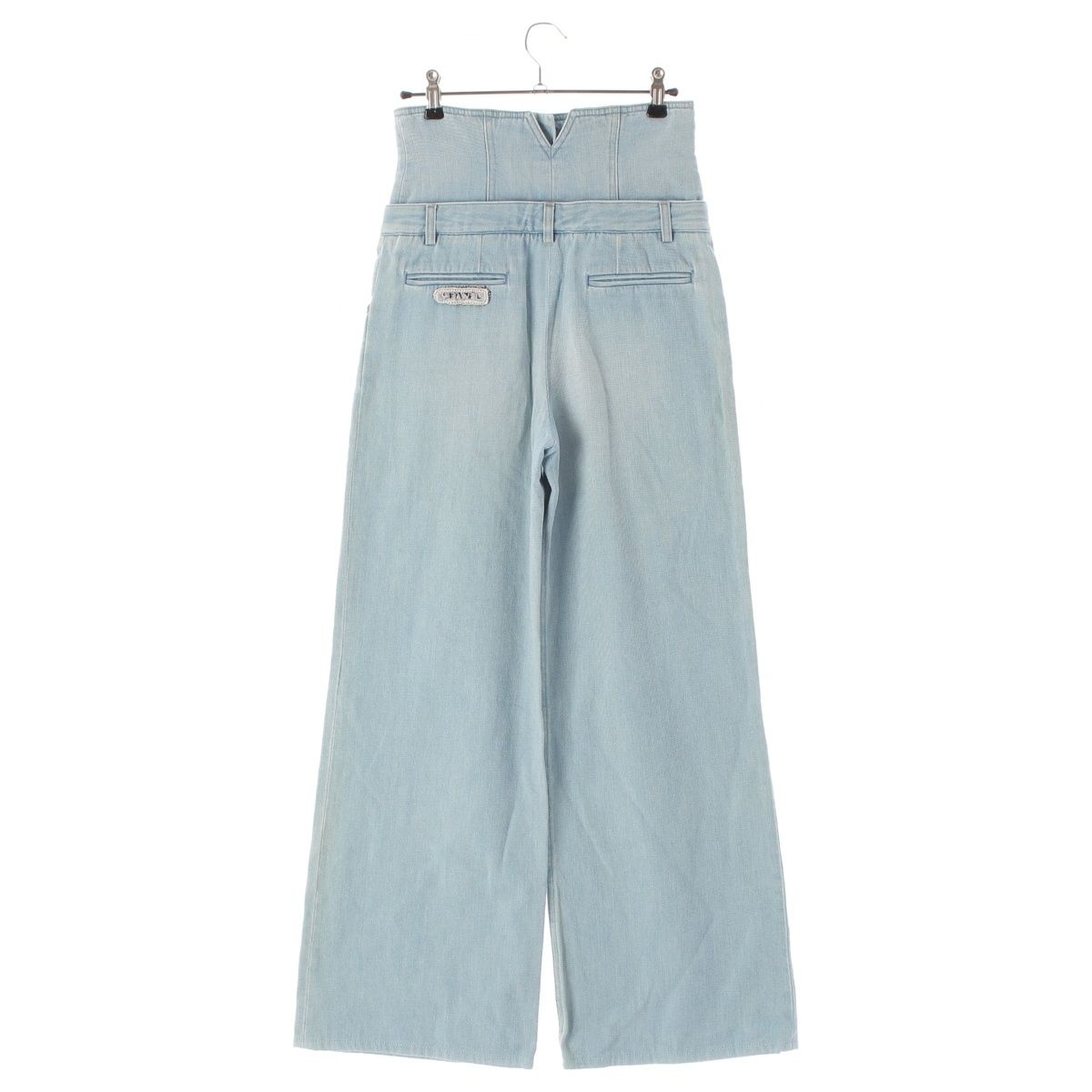 Chanel Logo Highway Baggy Denim Pants Blue 34 — view 2