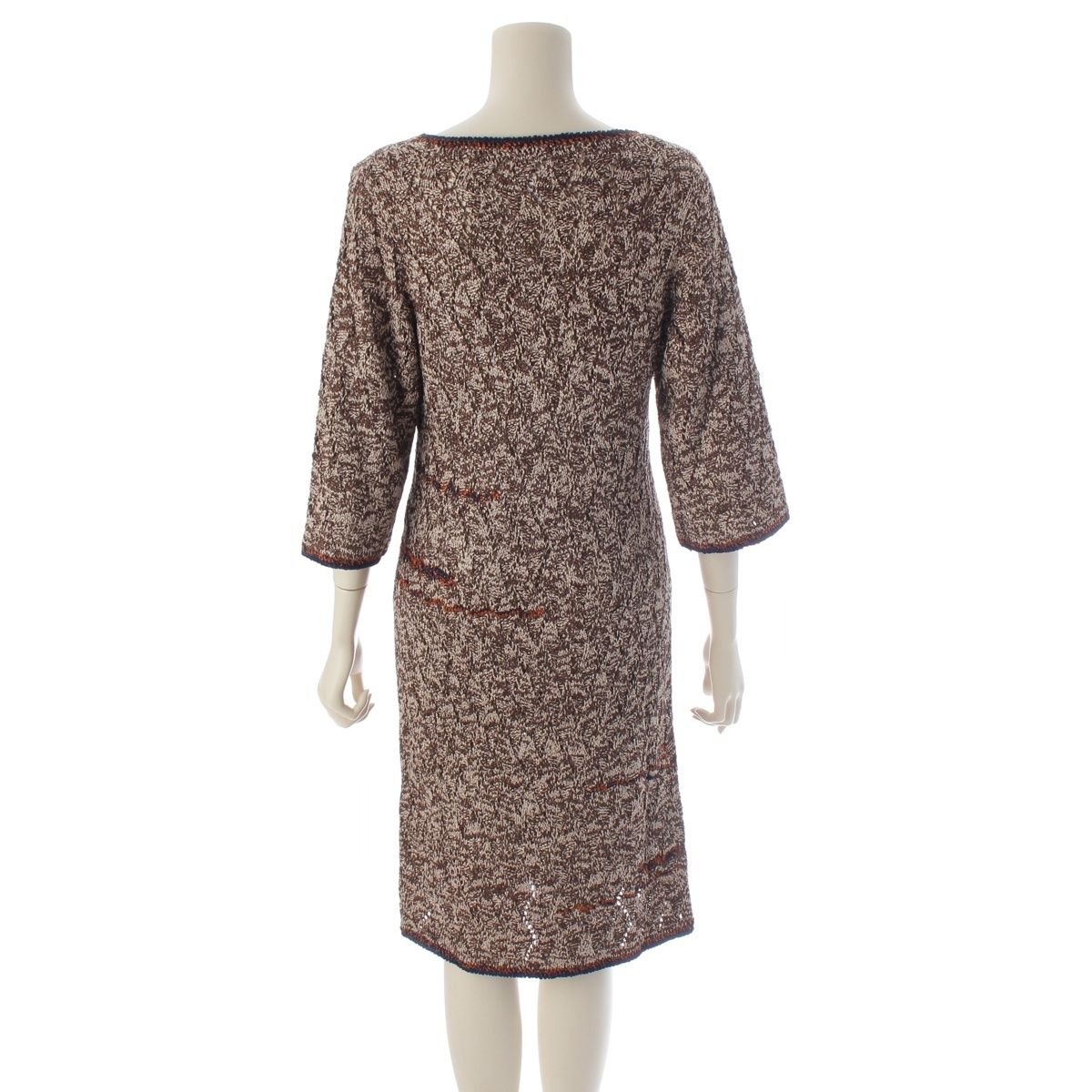 Chanel Knit CC Logo Dress Brown 38 — view 4