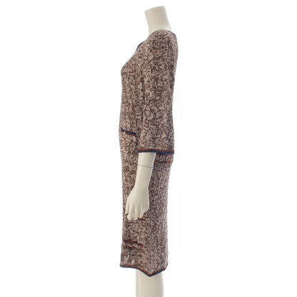 Chanel Knit CC Logo Dress Brown 38 — view 3