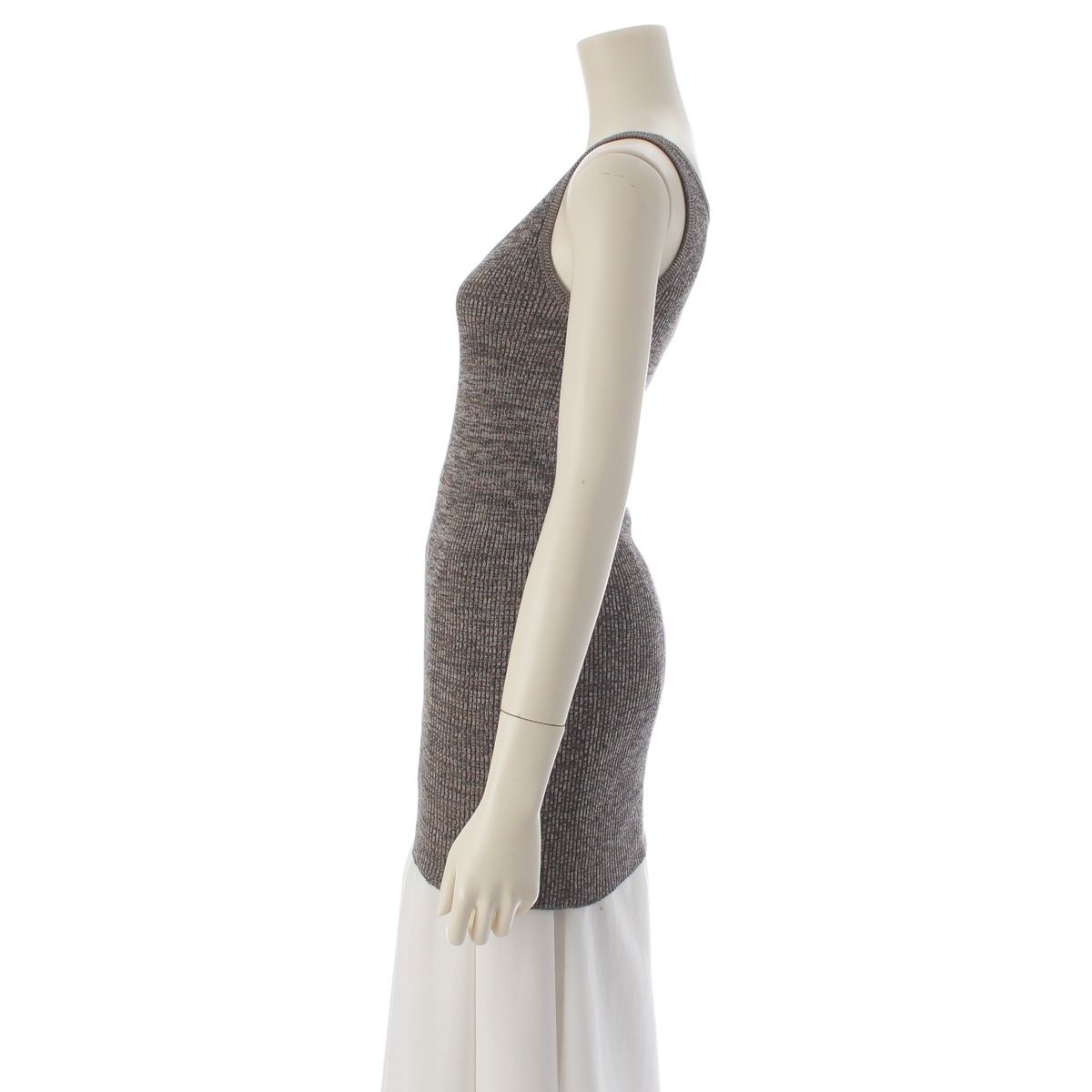 Prada Cotton Knit Top Tank Top Brown Sweater 42 — view 3