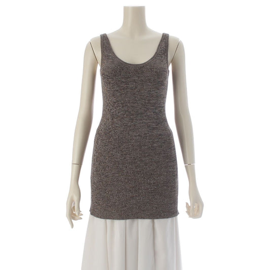 Prada Cotton Knit Top Tank Top Brown Sweater 42
