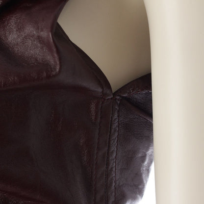 Bottega Veneta Leather Jumpsuit Fringe Runway Burgundy 34 — view 7