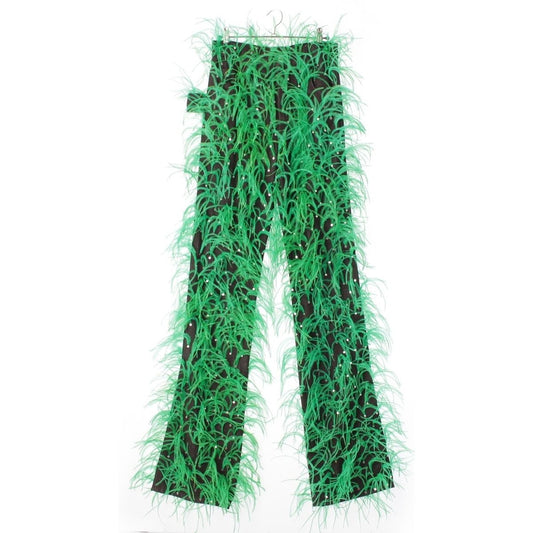 Bottega Veneta Feather Jeans Denim Pants Black Green 36