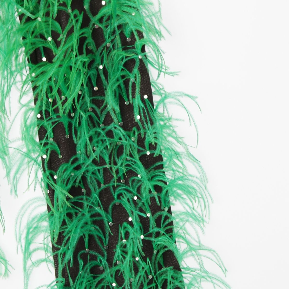 Bottega Veneta Feather Jeans Denim Pants Black Green 36 — view 6