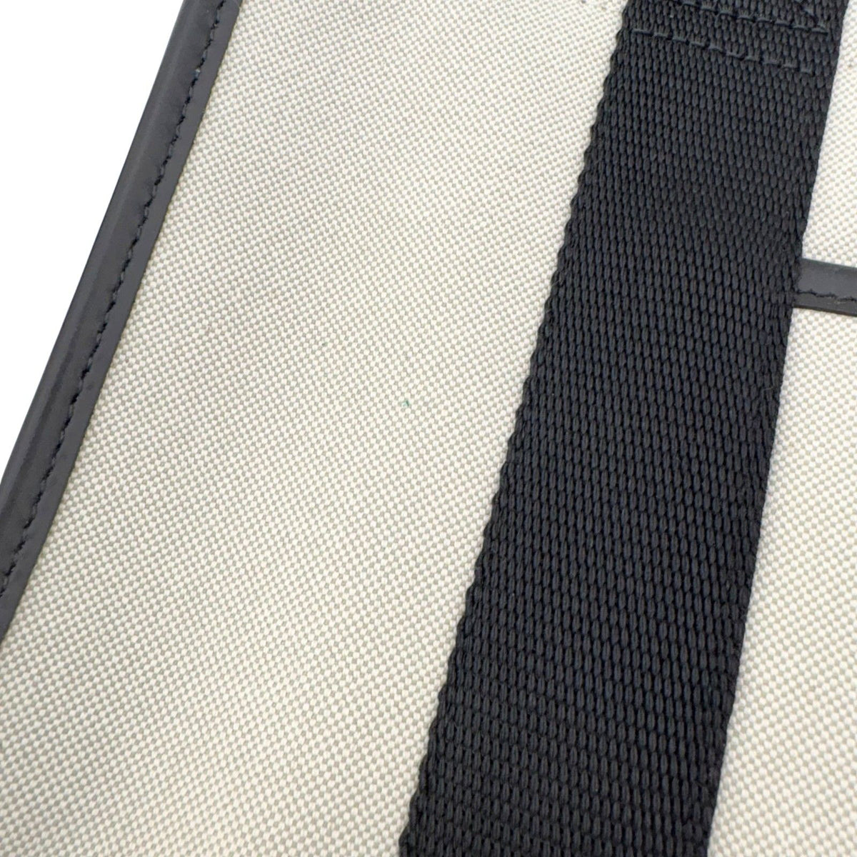 Balenciaga Small Tote Bag Canvas Leather White Black — view 7
