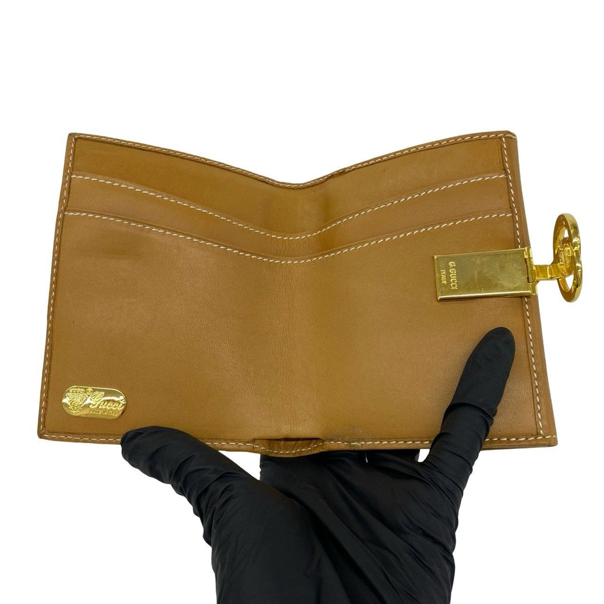 Gucci Vintage Sherry Line Micro GG Leather Bifold Wallet Mini Brown — view 7