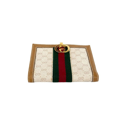 Gucci Vintage Sherry Line Micro GG Leather Bifold Wallet Mini Brown — view 6