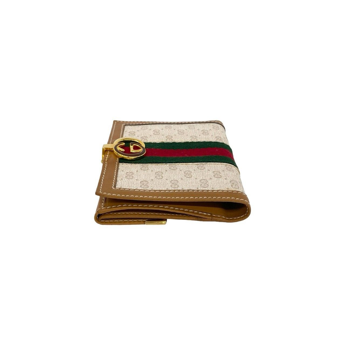 Gucci Vintage Sherry Line Micro GG Leather Bifold Wallet Mini Brown — view 4