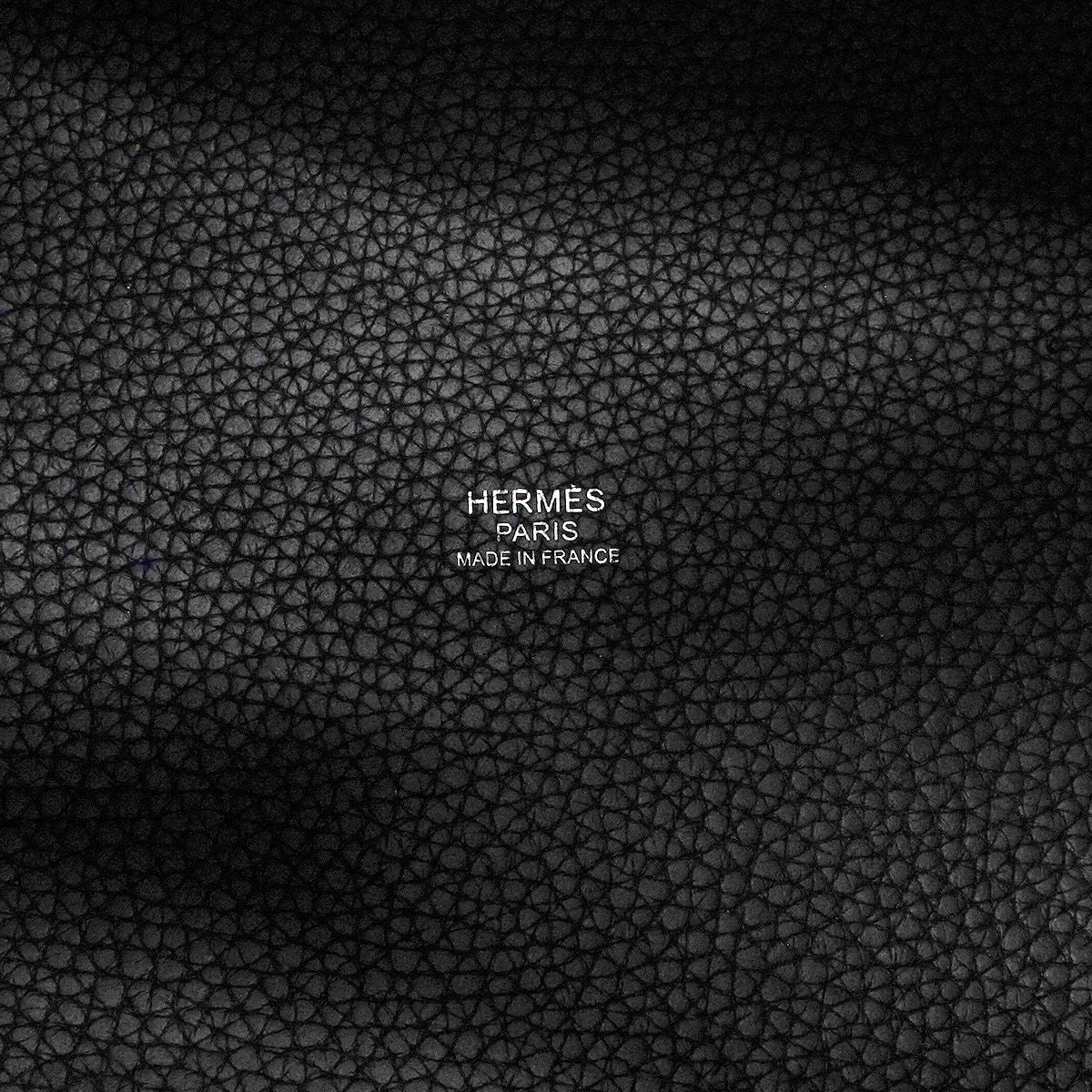 Hermes Handbag Picotin Lock MM Taurillon Clemence Black Silver — view 5