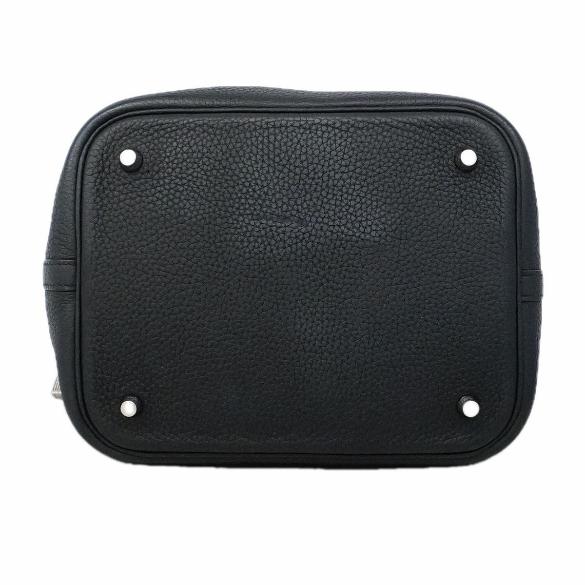 Hermes Handbag Picotin Lock MM Taurillon Clemence Black Silver — view 3