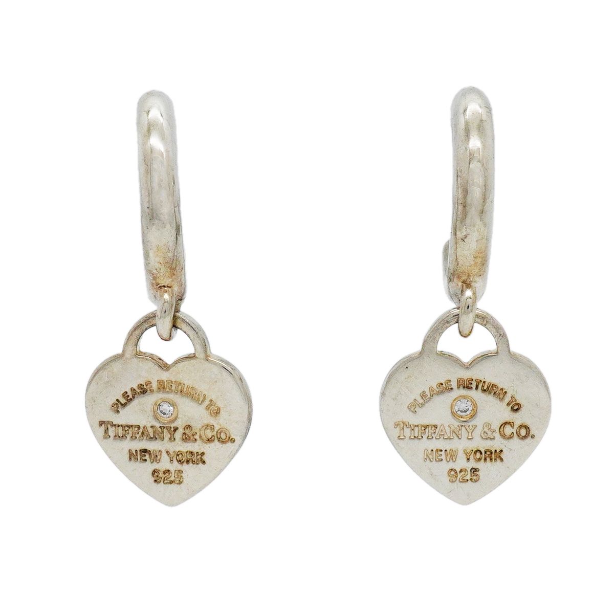 Tiffany & Co Earrings Return to Tiffany Hoop Platinum Diamond