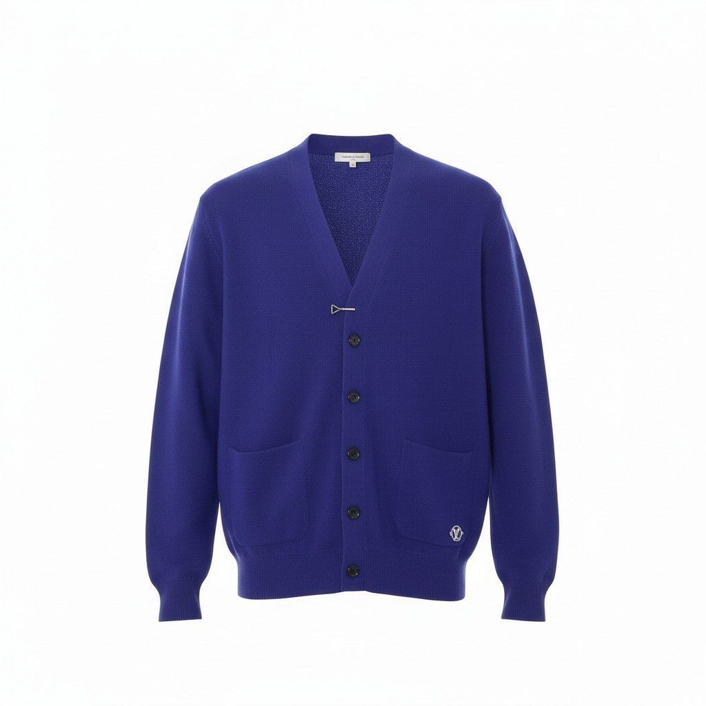 Louis Vuitton Pin Hook Virgil Abloh Knit Cardigan Purple Top L