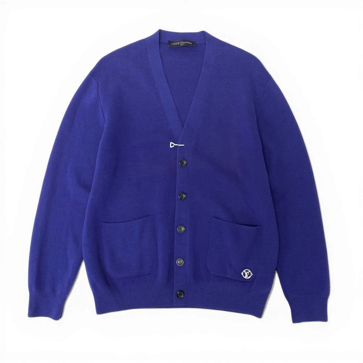 Louis Vuitton Pin Hook Virgil Abloh Knit Cardigan Purple Top L — view 2