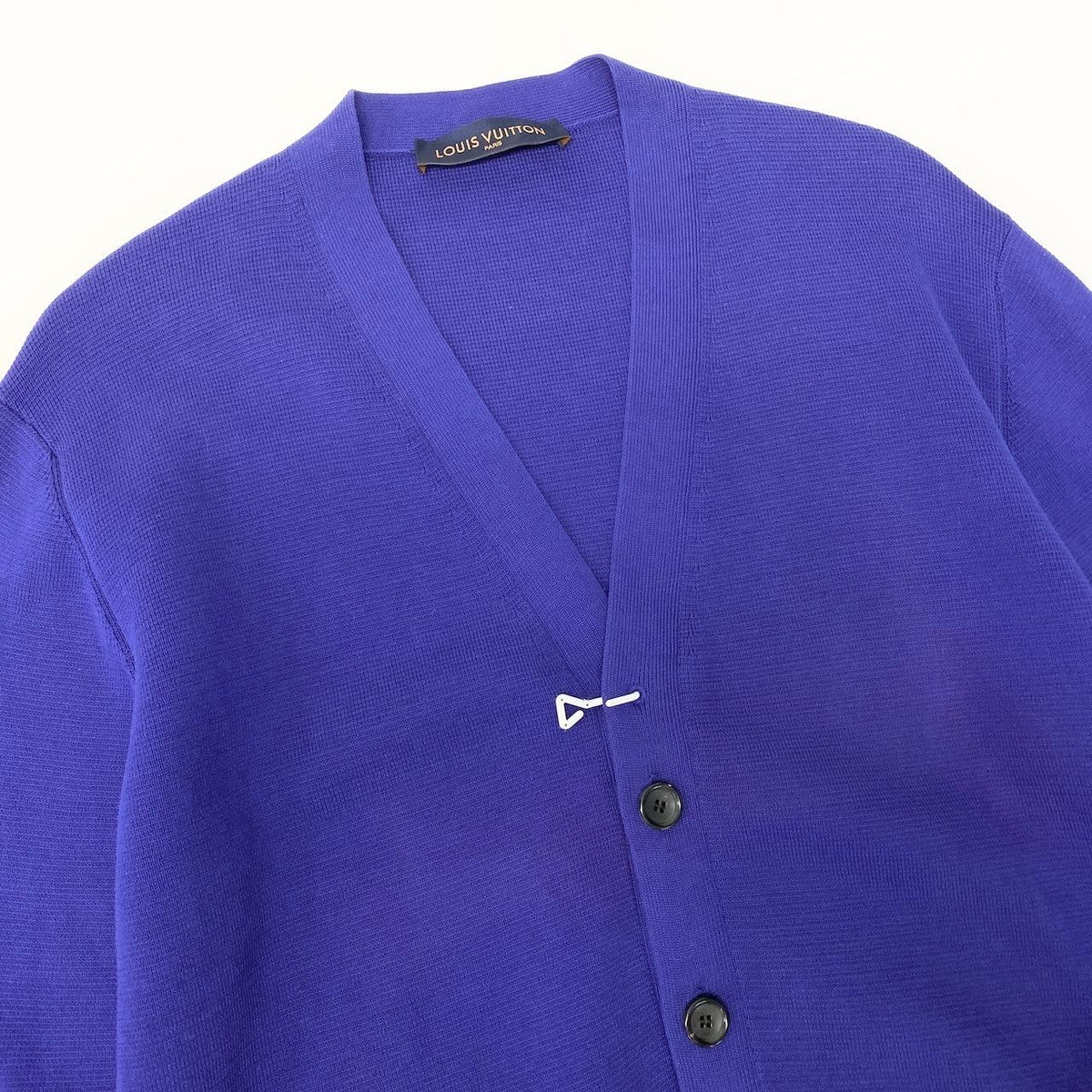 Louis Vuitton Pin Hook Virgil Abloh Knit Cardigan Purple Top L — view 4