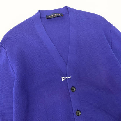 Louis Vuitton Pin Hook Virgil Abloh Knit Cardigan Purple Top L — view 4
