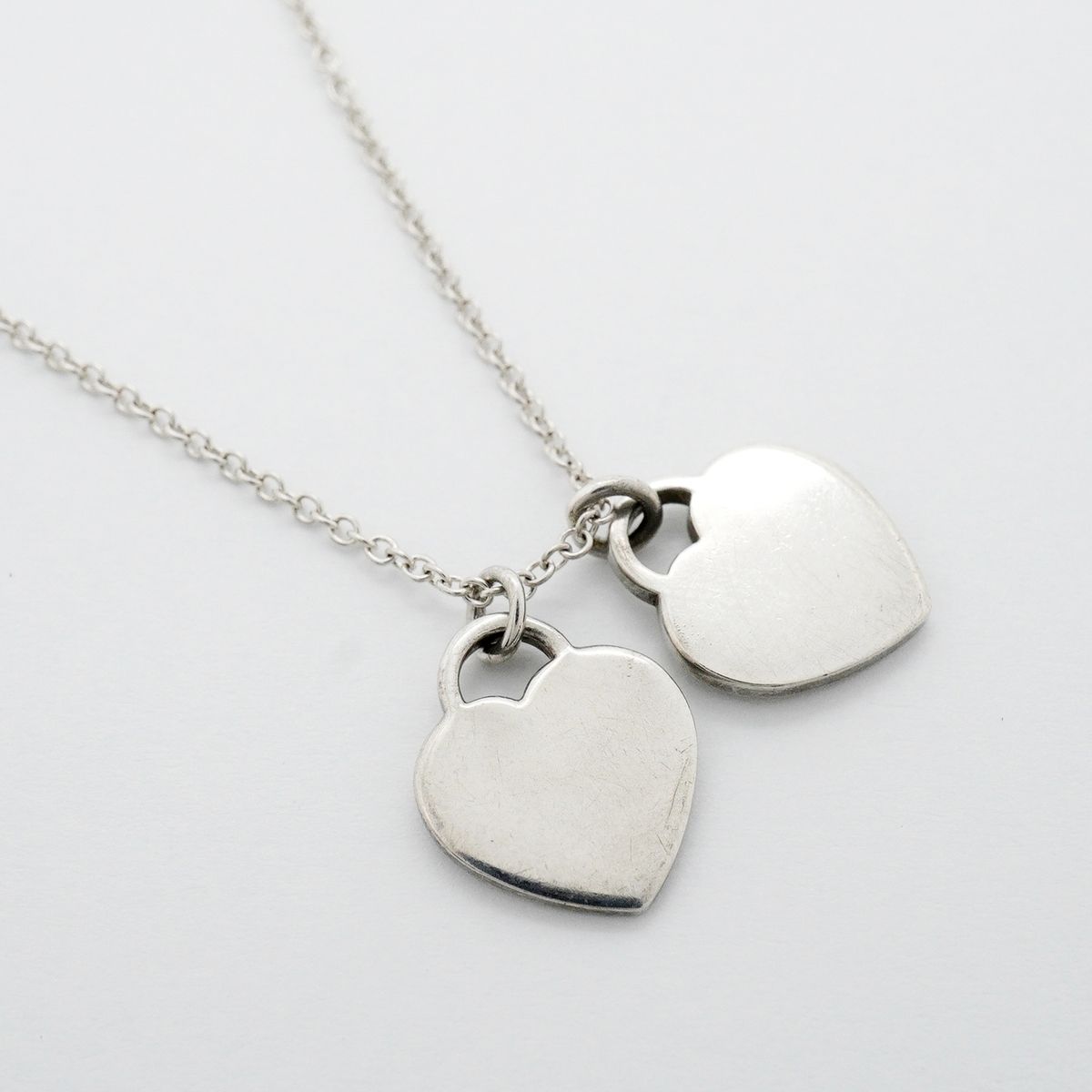 Tiffany & Co Necklace Double Return to Tiffany Heart 925 Sterling Silver — view 2