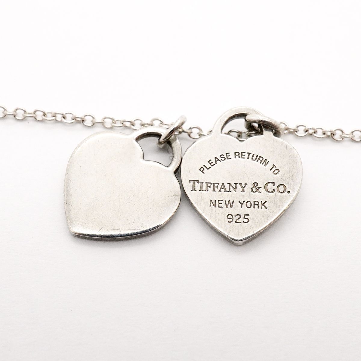 Tiffany & Co Necklace Double Return to Tiffany Heart 925 Sterling Silver — view 6