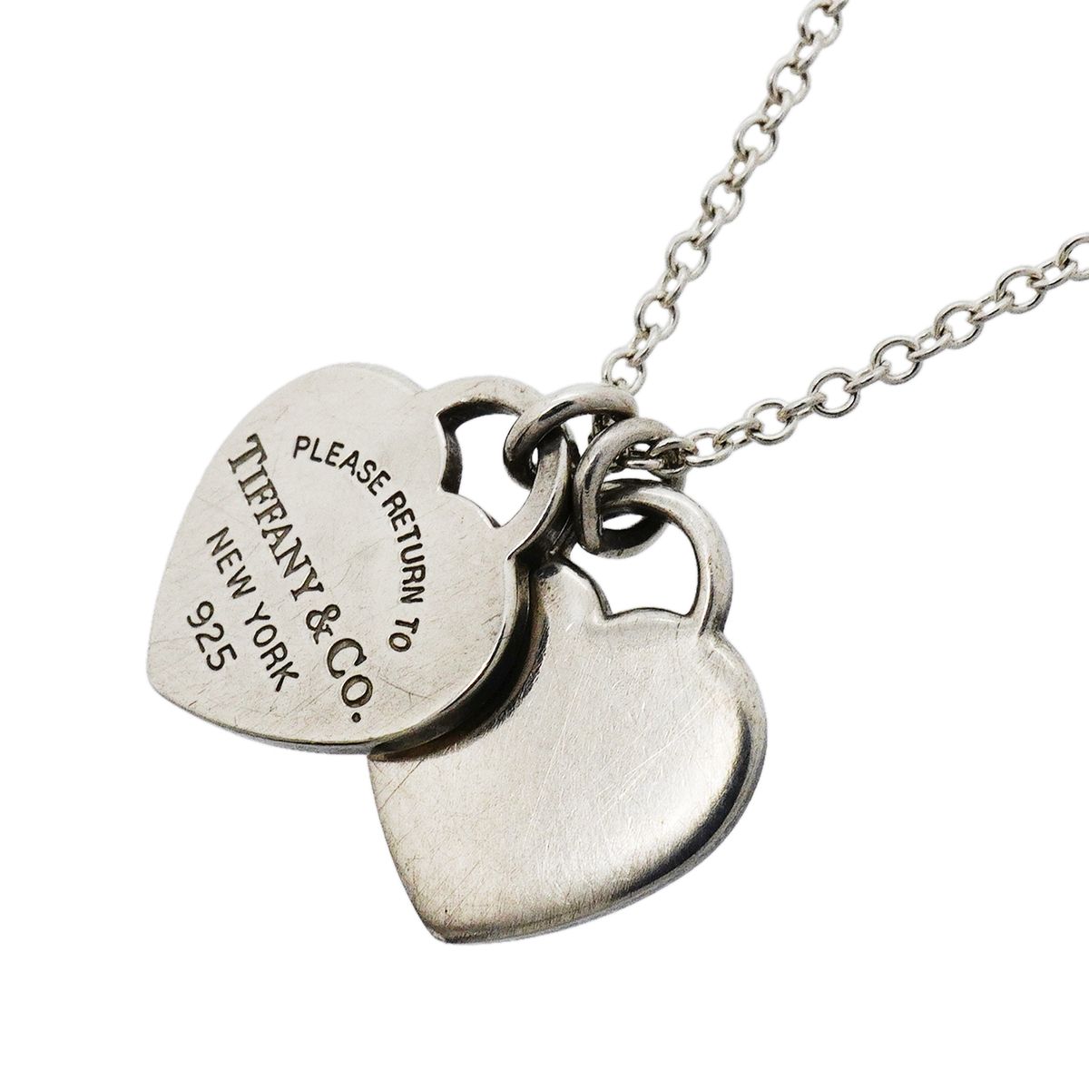 Tiffany & Co Necklace Double Return to Tiffany Heart 925 Sterling Silver