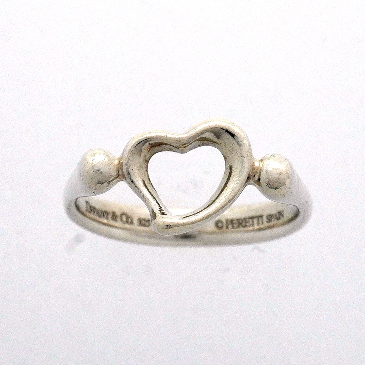 Tiffany & Co Ring Open Heart 925 Sterling Silver — view 2