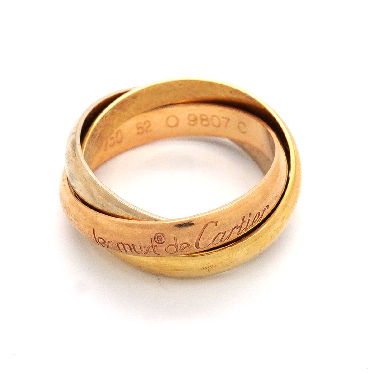 Cartier Ring Trinity Classic Model 18k Yellow Gold 18k White Pink — view 3