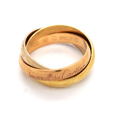 Cartier Ring Trinity Classic Model 18k Yellow Gold 18k White Pink — view 3